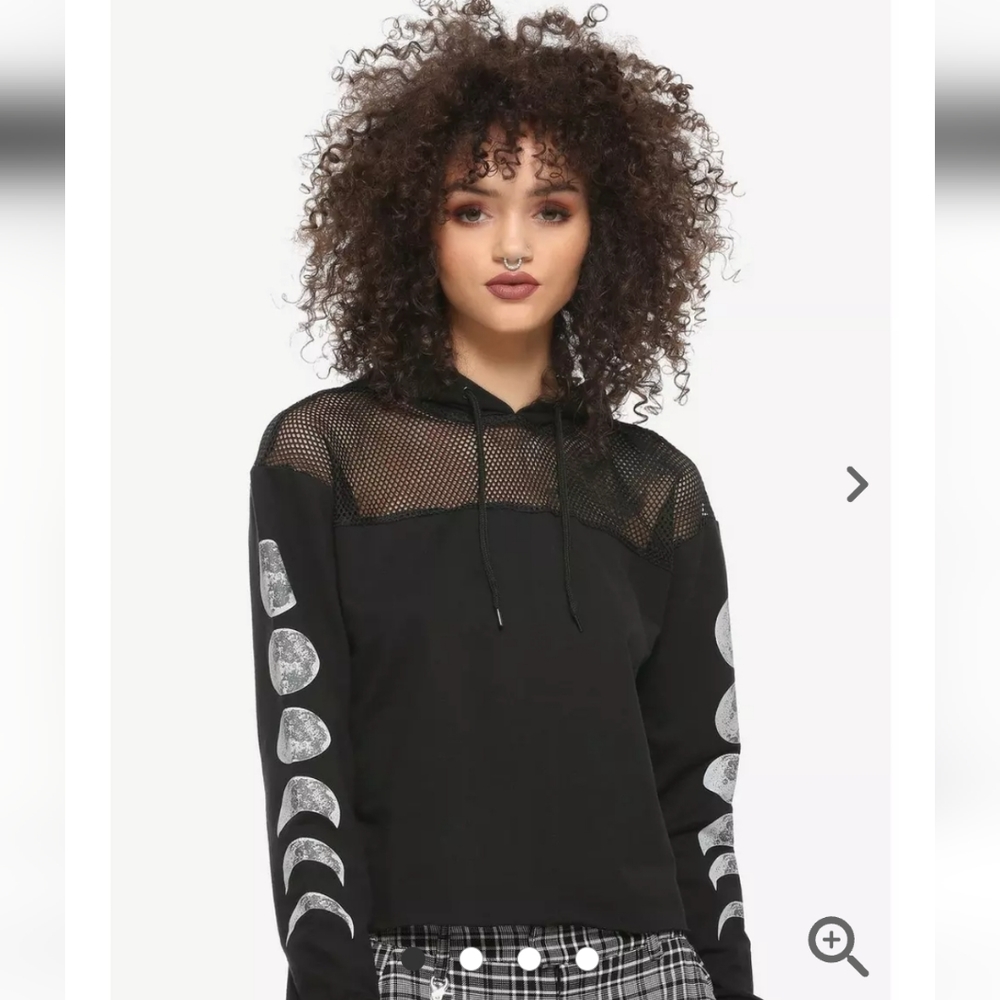 Moon Phases Crop Hoodie